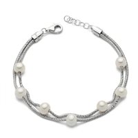 Bracciale Miluna Donna Miss Italia in Argento Perla PBR2832